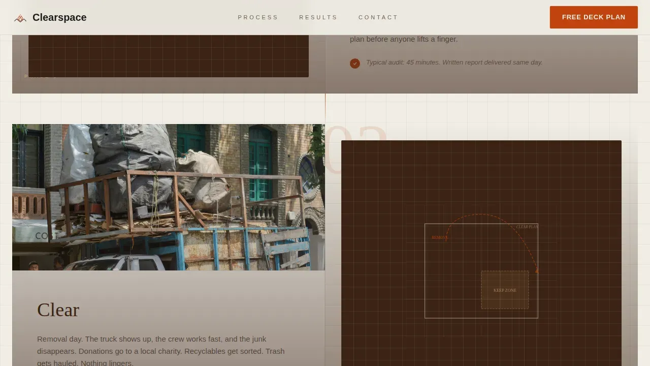 Patio & Deck Declutter Landing Page Template