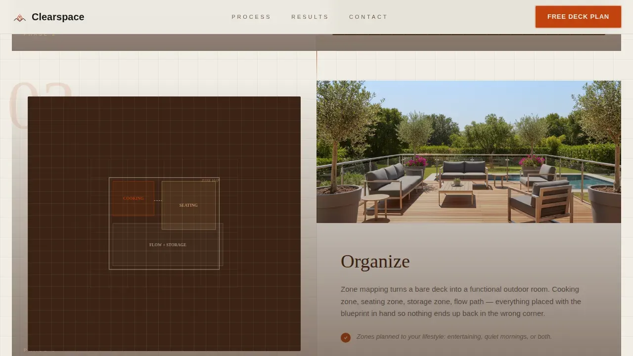 Patio & Deck Declutter Landing Page Template