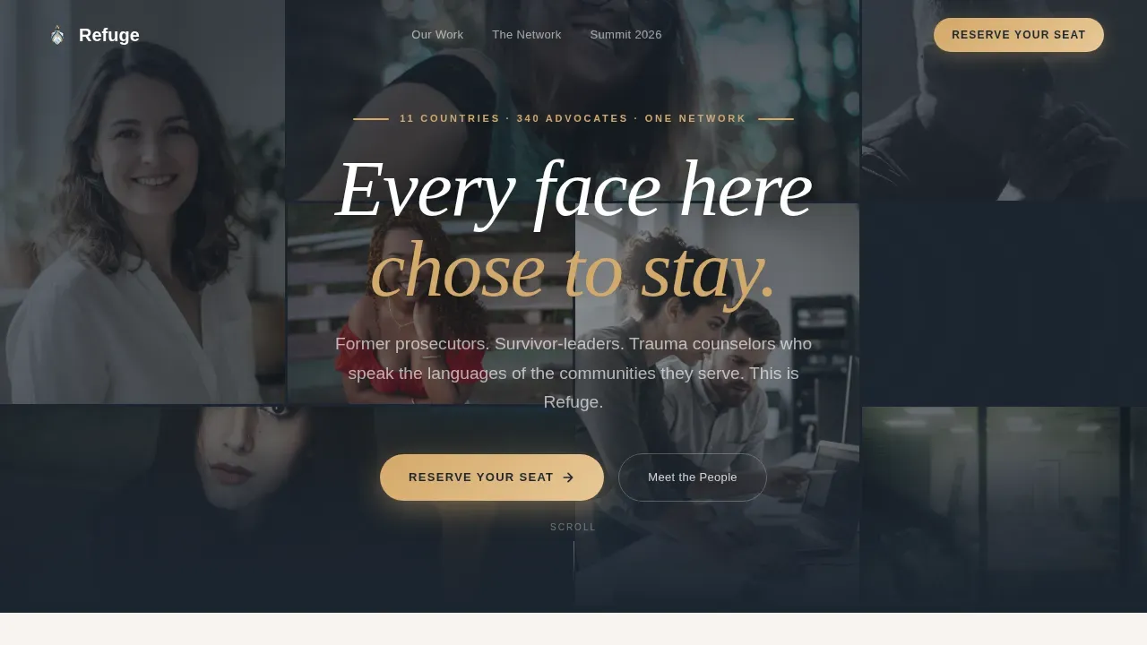 Survivor-Led Global Advocacy Landing Page Template