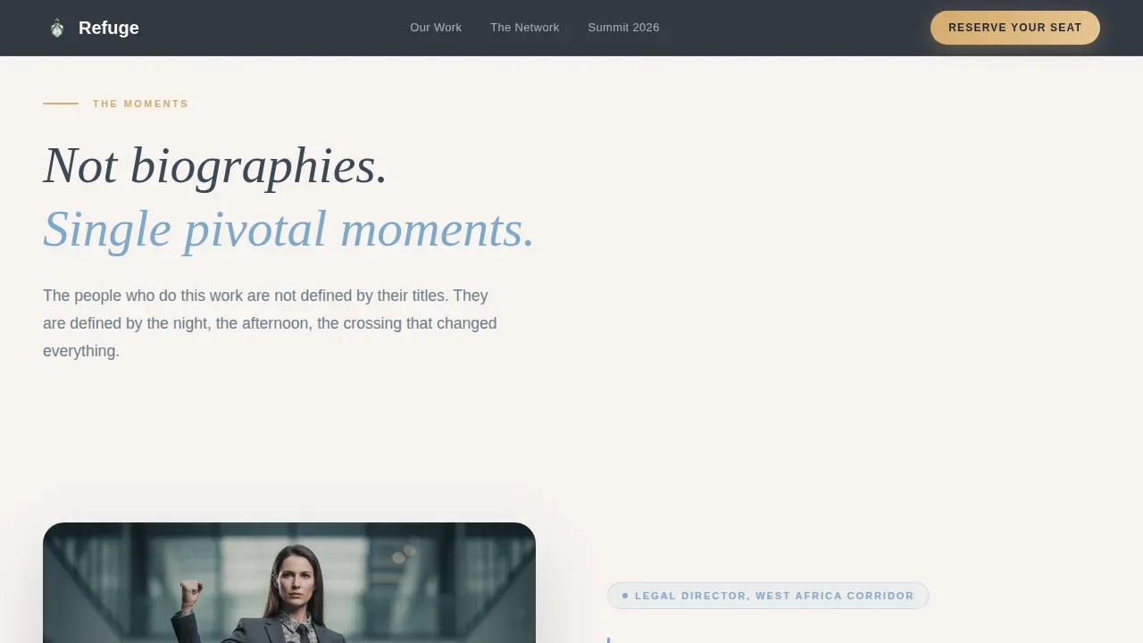Survivor-Led Global Advocacy Landing Page Template