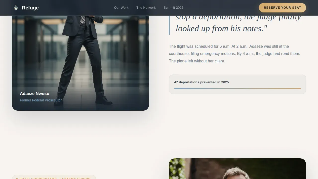 Survivor-Led Global Advocacy Landing Page Template