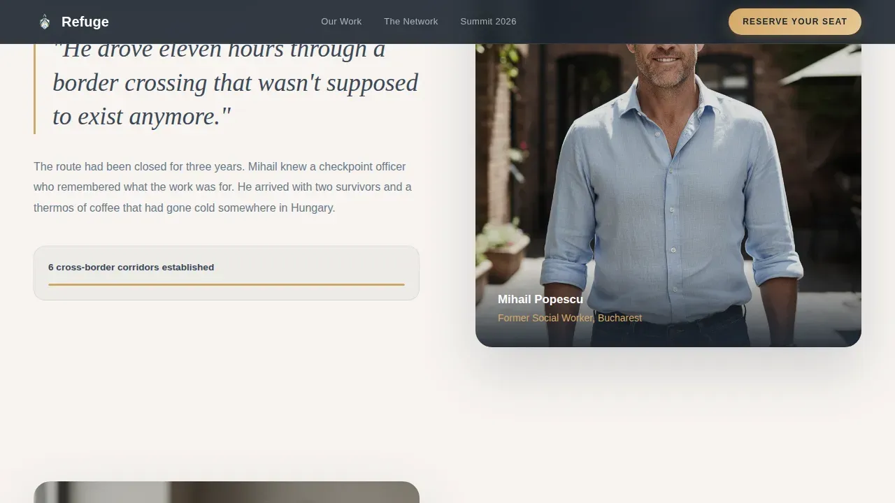 Survivor-Led Global Advocacy Landing Page Template