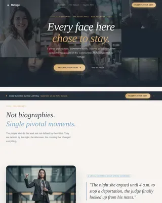 Survivor-Led Global Advocacy Landing Page Template