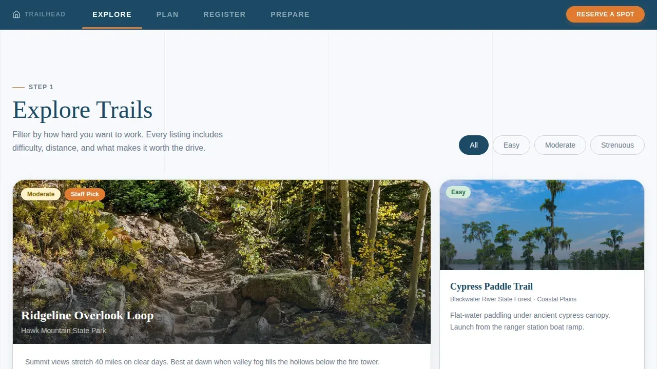 Parks & Recreation Landing Page Template