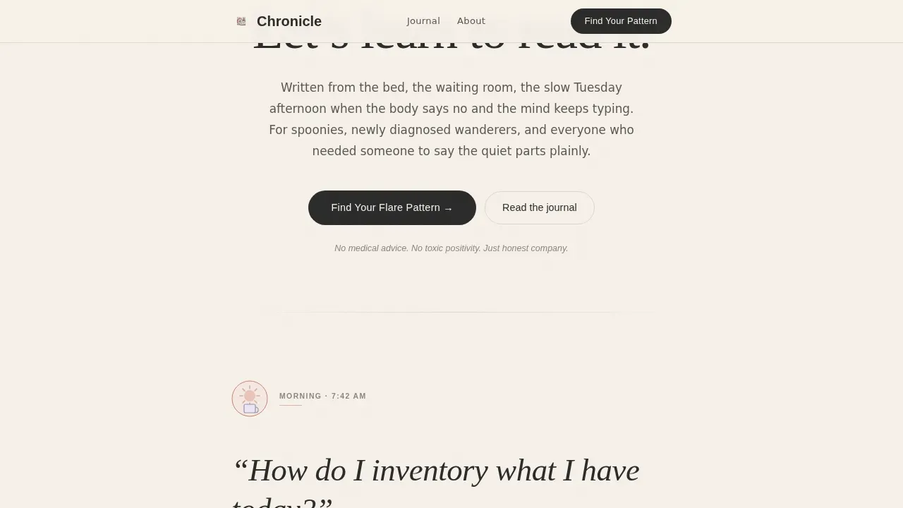 Compassionate Chronic Wellness Landing Page Template
