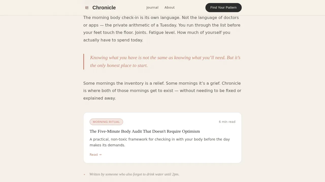 Compassionate Chronic Wellness Landing Page Template