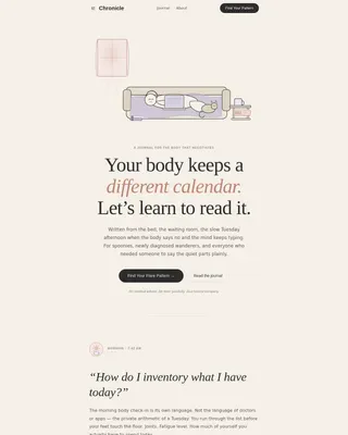 Compassionate Chronic Wellness Landing Page Template