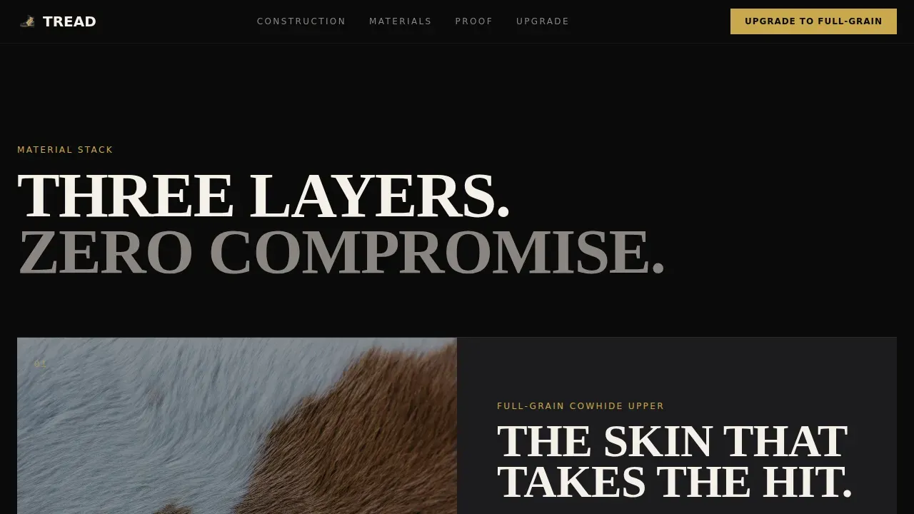 Premium Tactical Footwear Landing Page Template