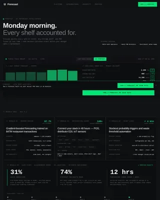 Intelligent Stock Optimization Landing Page Template