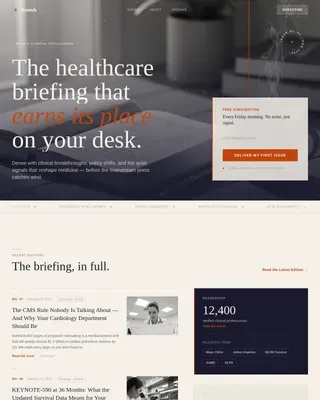 Clinical Medical Intelligence Landing Page Template