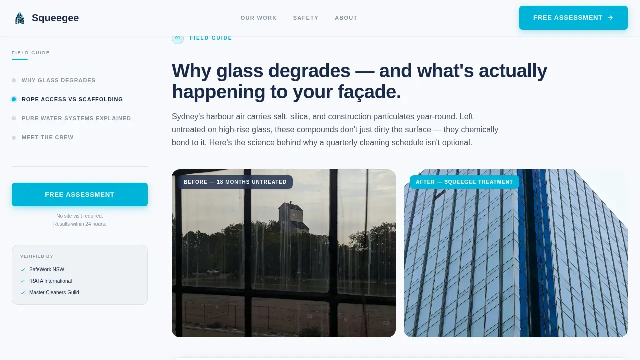 Professional Skyscraper Cleaning | Free Website Template | Rocket
