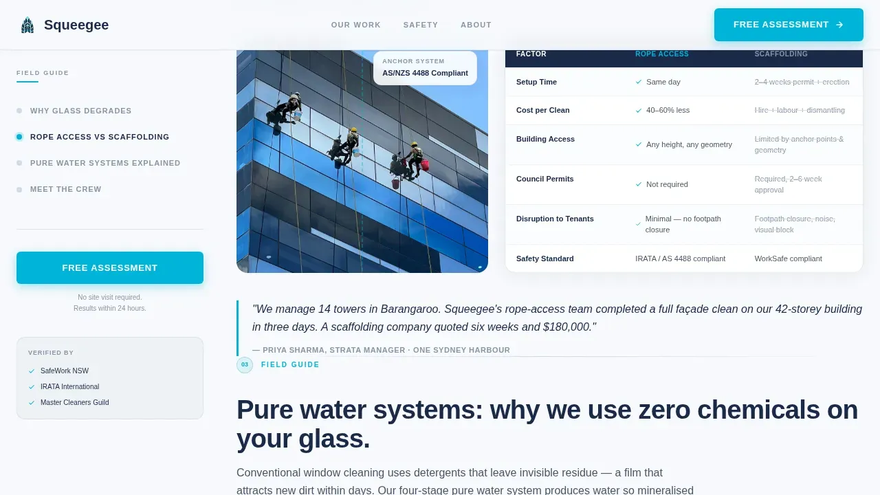Professional Skyscraper Cleaning | Free Website Template | Rocket