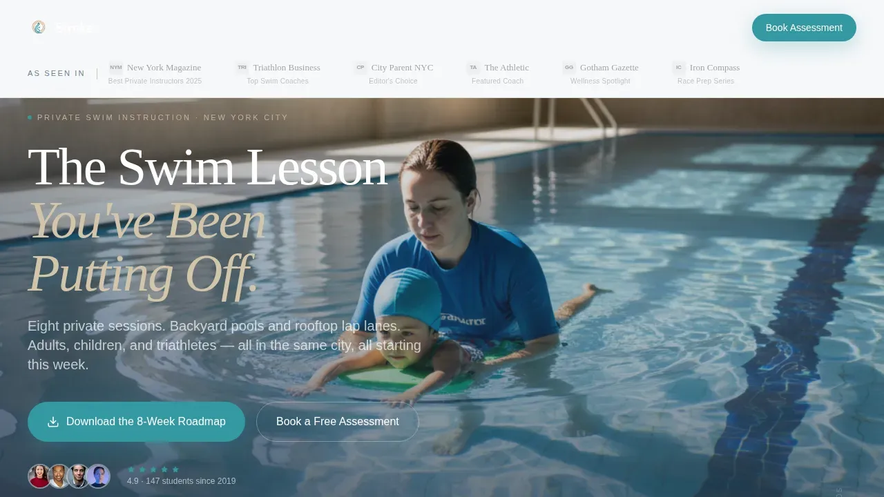 Premium Aquatic Coaching Landing Page Template