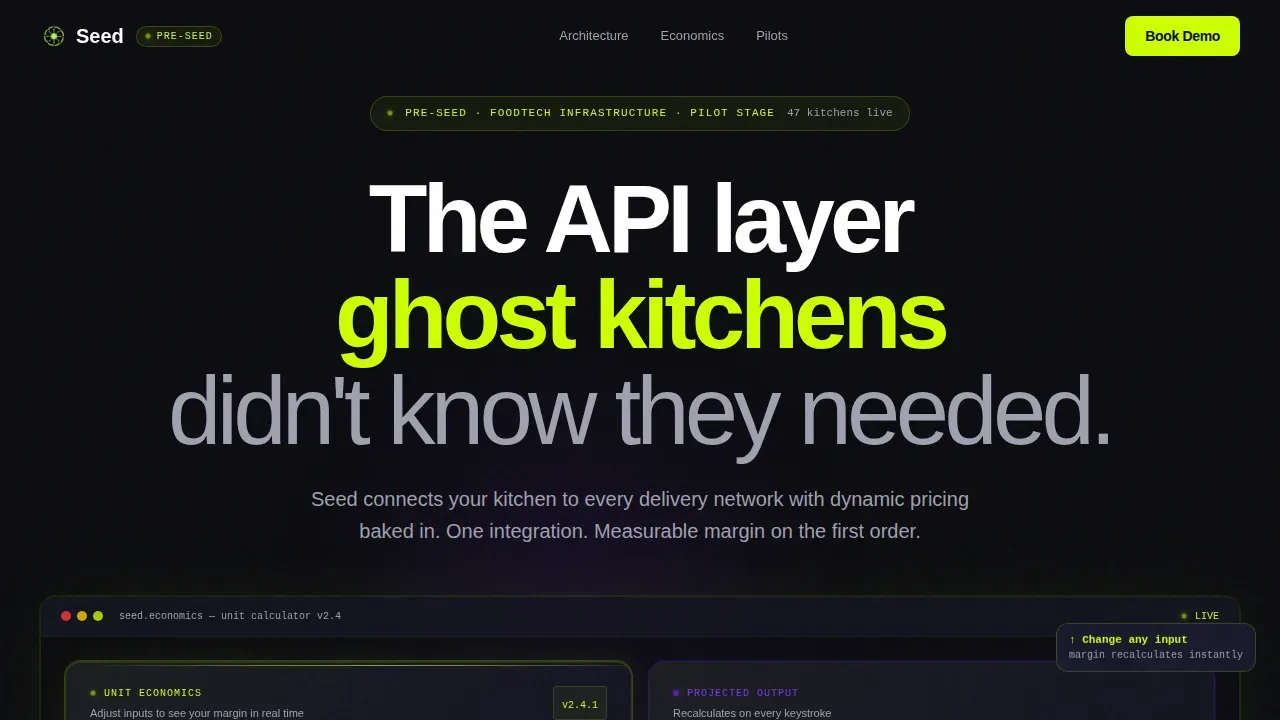 Scalable Restaurant Infrastructure Landing Page Template