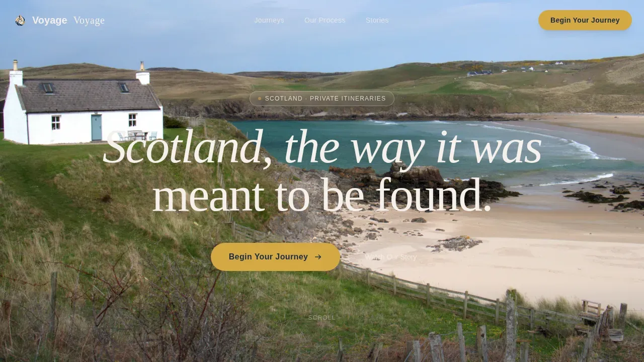 Curated Scottish Adventure Landing Page Template