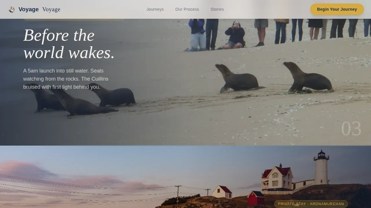 Curated Scottish Adventure Landing Page Template