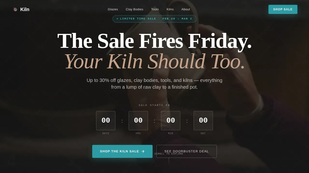 Vibrant Pottery Marketplace Landing Page Template
