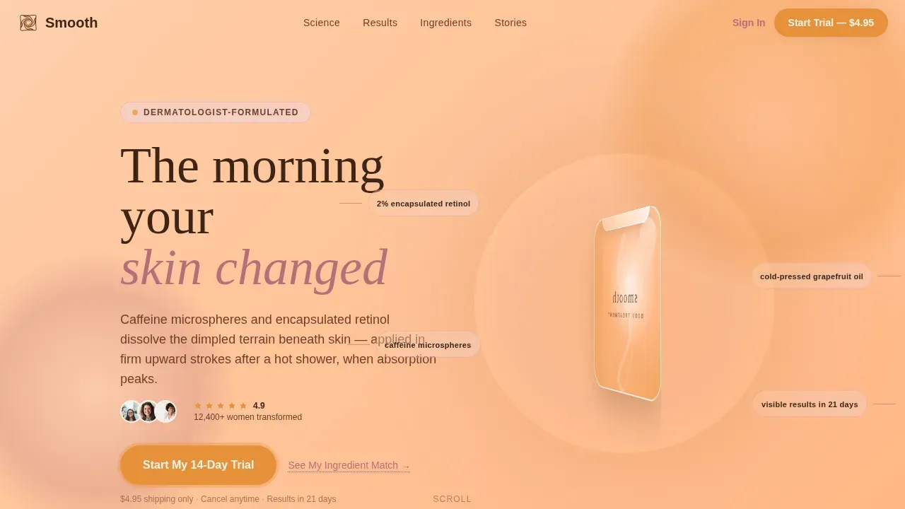 Premium Cellulite Treatment Landing Page Template