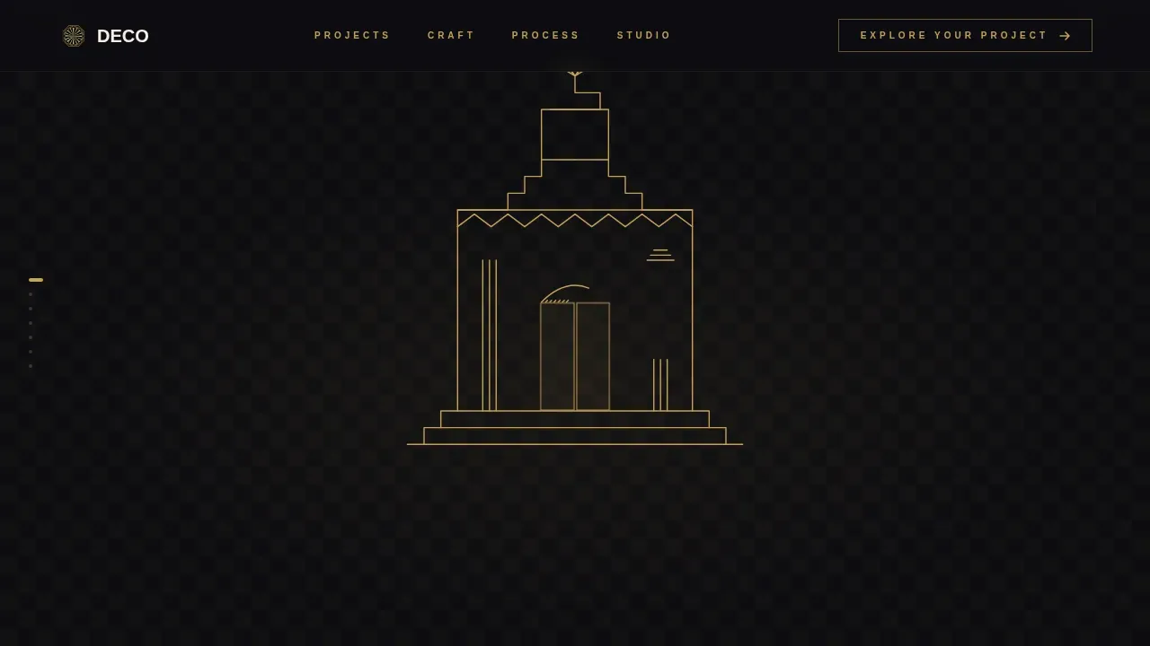 Premium Art Deco Contractor Landing Page Template