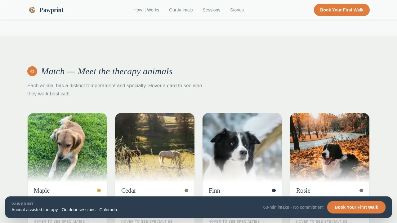 Wellness Modalities Appointment Booking Website Template