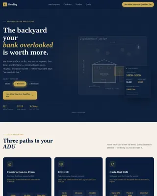 ADU Mortgage Specialist Landing Page Template