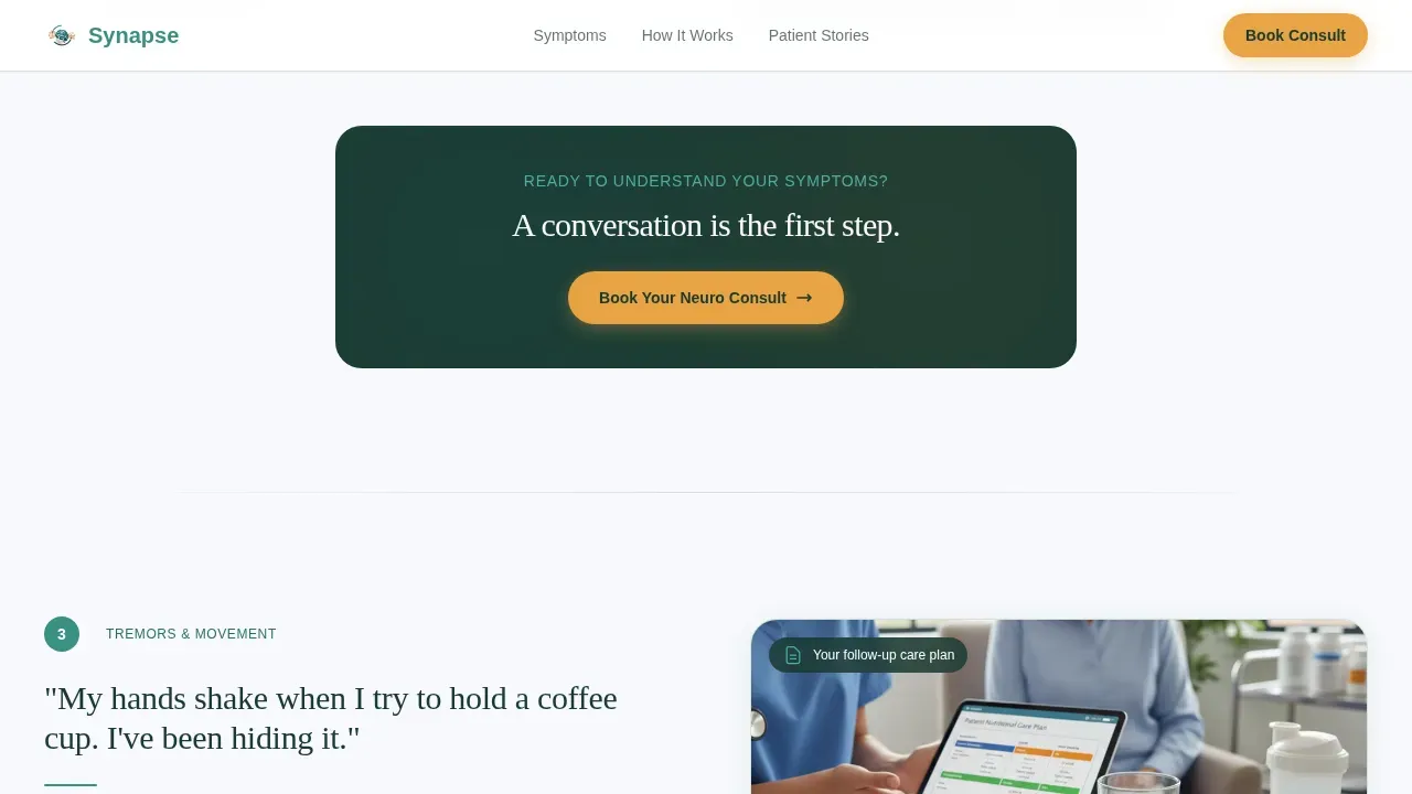 Expert Virtual Neurology Landing Page Template