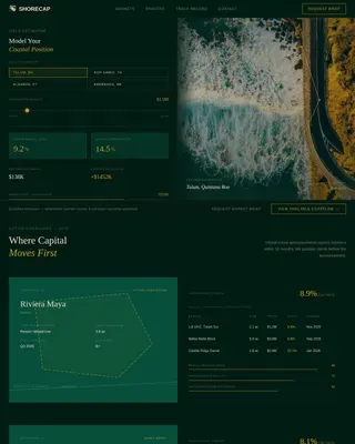 Exclusive Seaside Wealth Landing Page Template