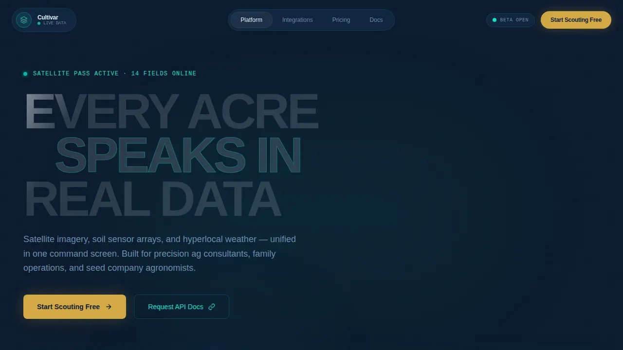 Intelligent Crop Management Landing Page Template
