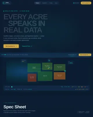 Intelligent Crop Management Landing Page Template