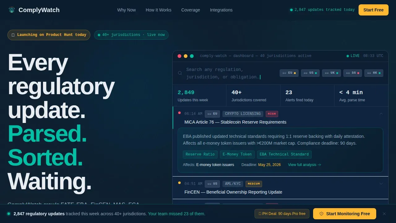 Specialist RegTech Startup Privacy Policy & Terms Website Template