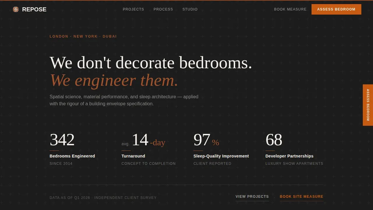 Ultimate Bedroom Sanctuary Landing Page Template