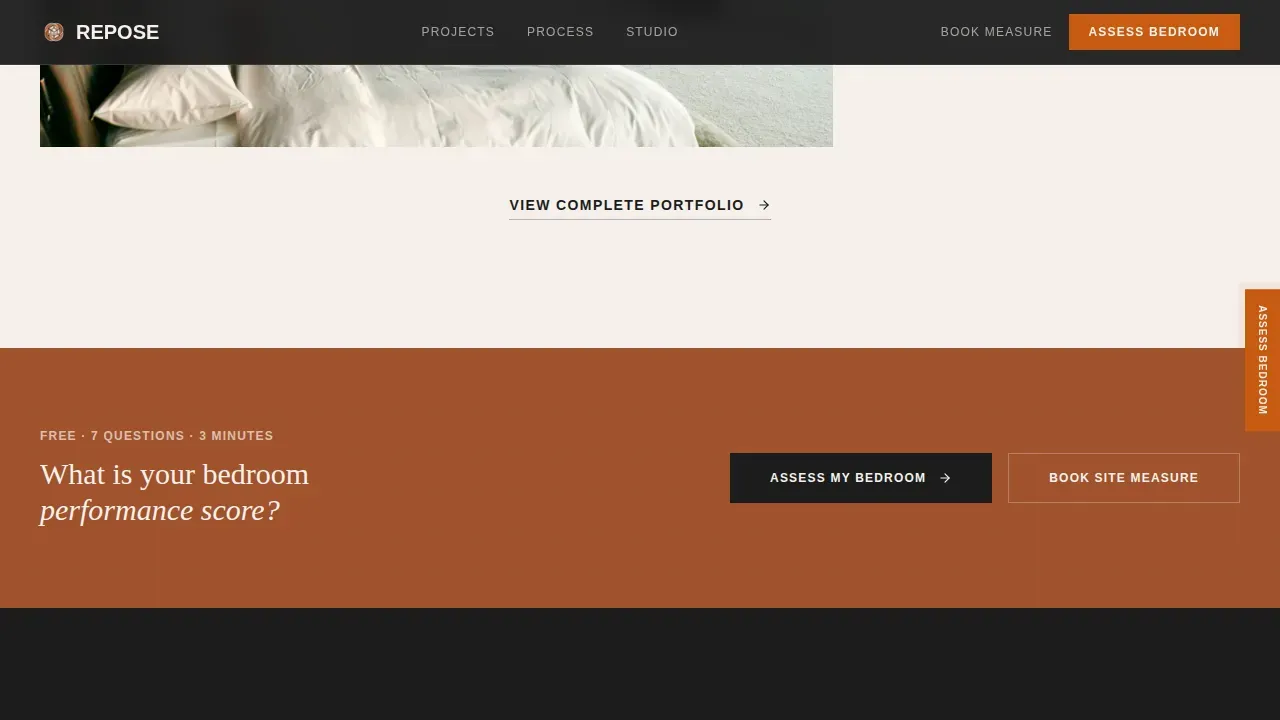 Ultimate Bedroom Sanctuary Landing Page Template