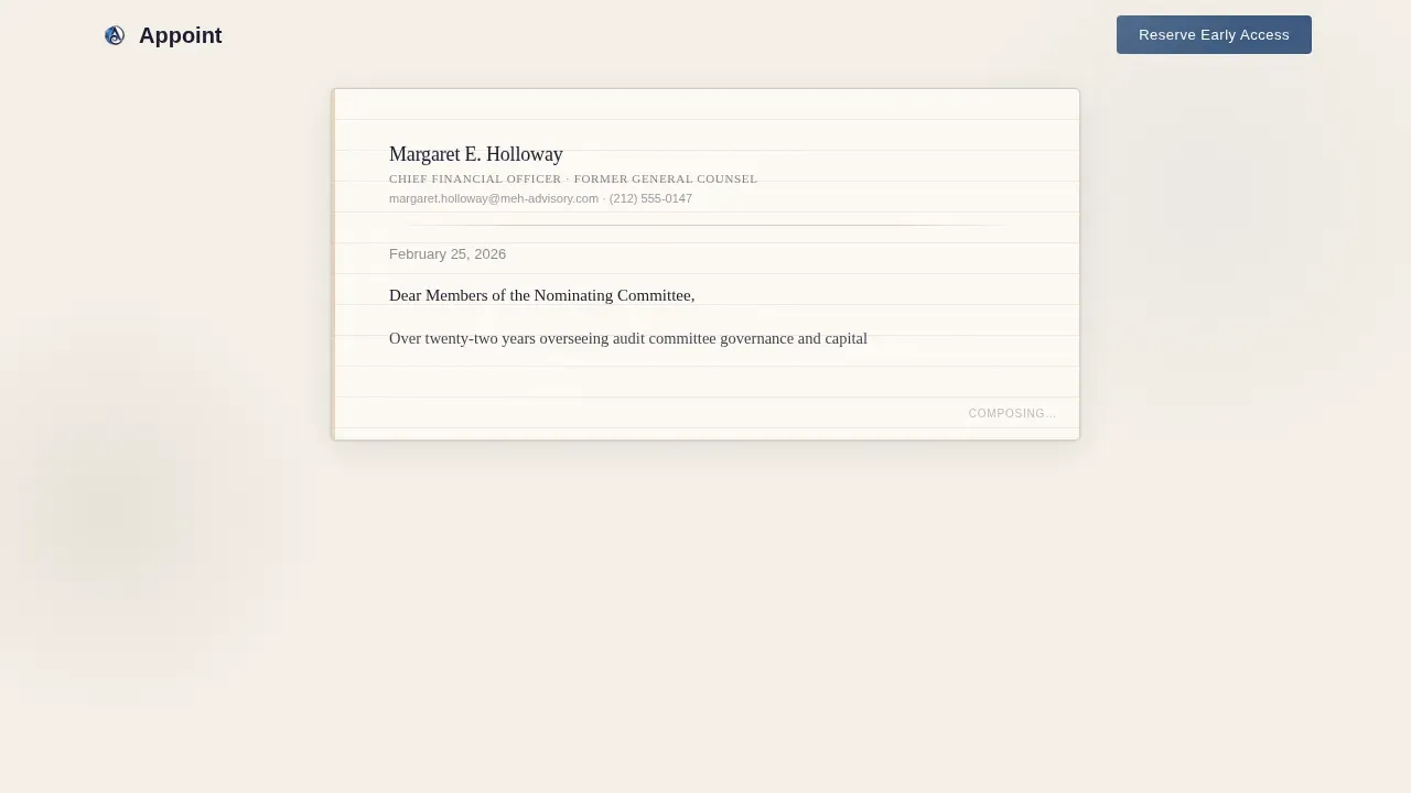 Strategic Executive Positioning Landing Page Template