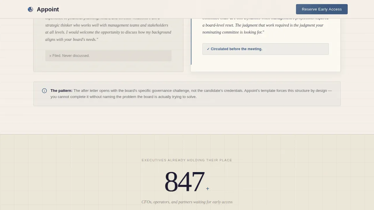 Strategic Executive Positioning Landing Page Template