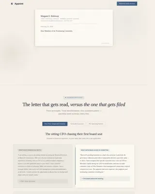 Strategic Executive Positioning Landing Page Template