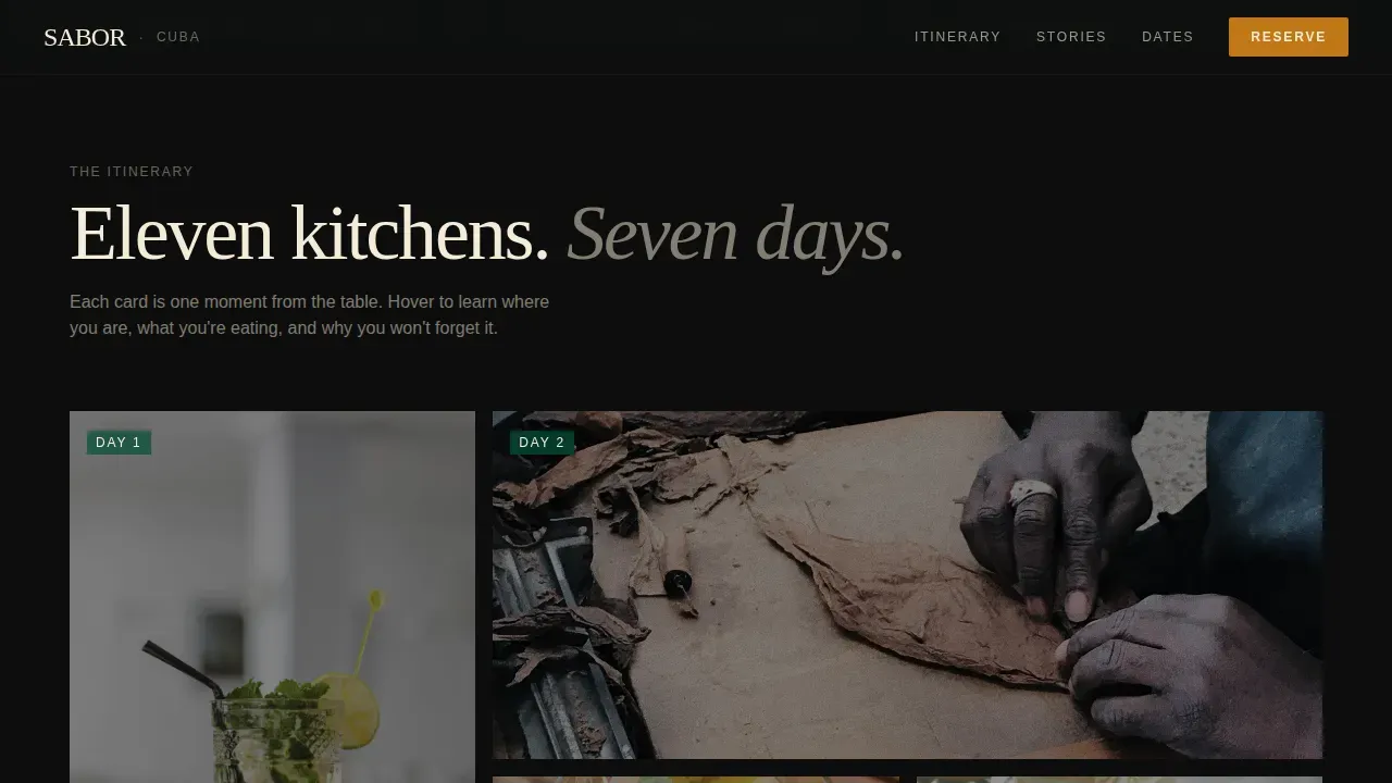 Immersive Caribbean Culinary Landing Page Template