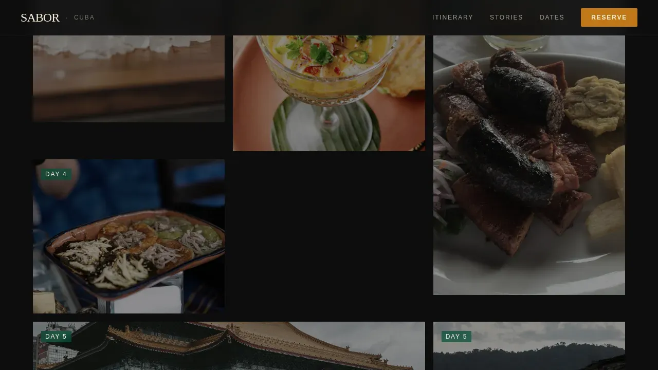 Immersive Caribbean Culinary Landing Page Template
