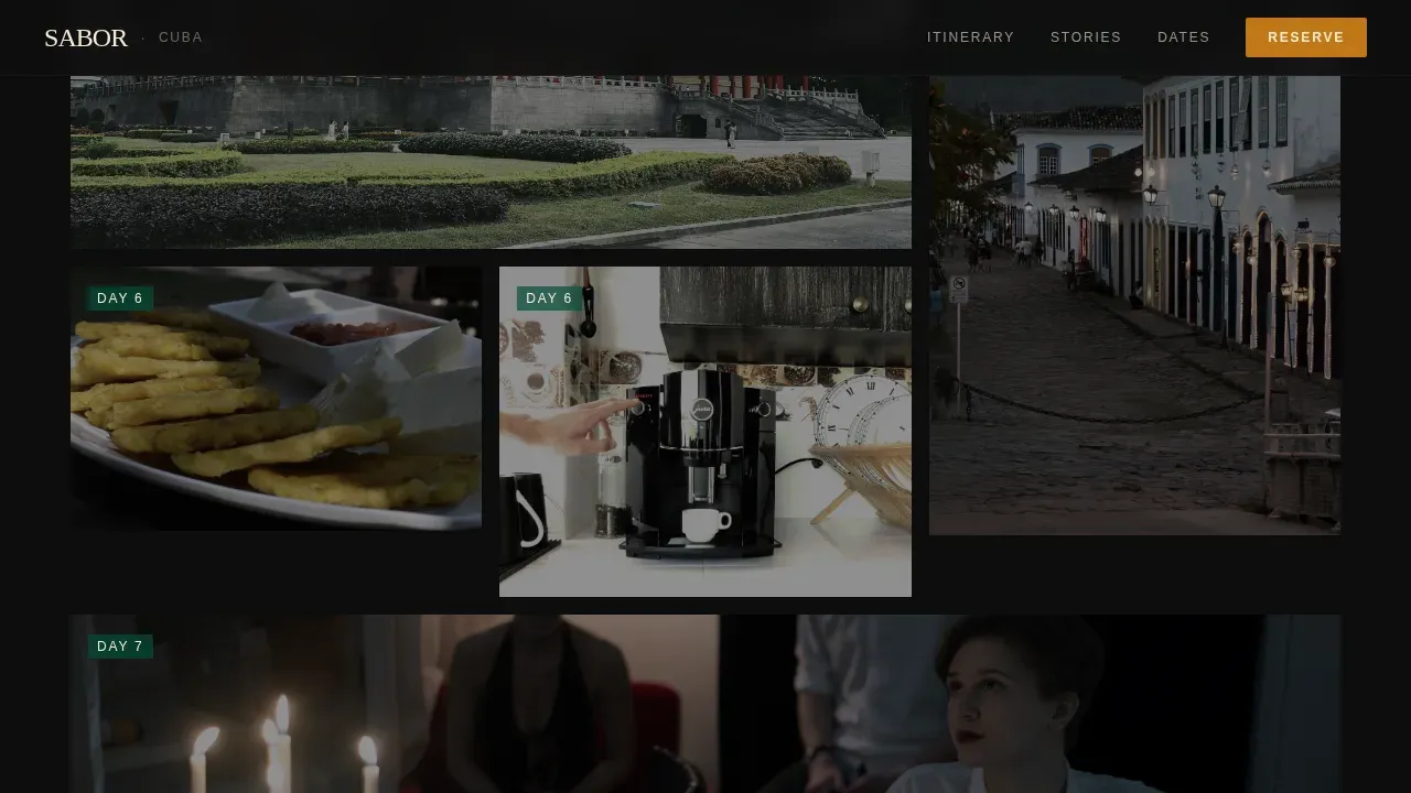 Immersive Caribbean Culinary Landing Page Template