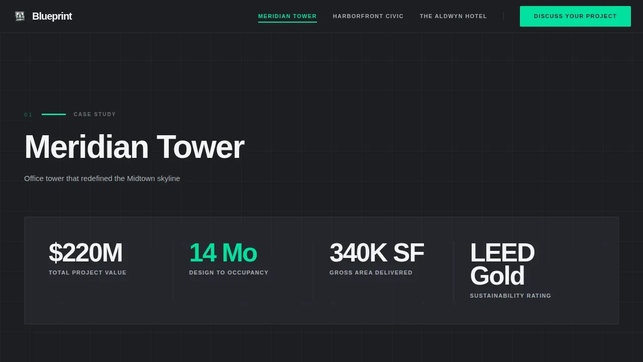 Specialist Architecture Firm Portfolio & Case Study Website Template