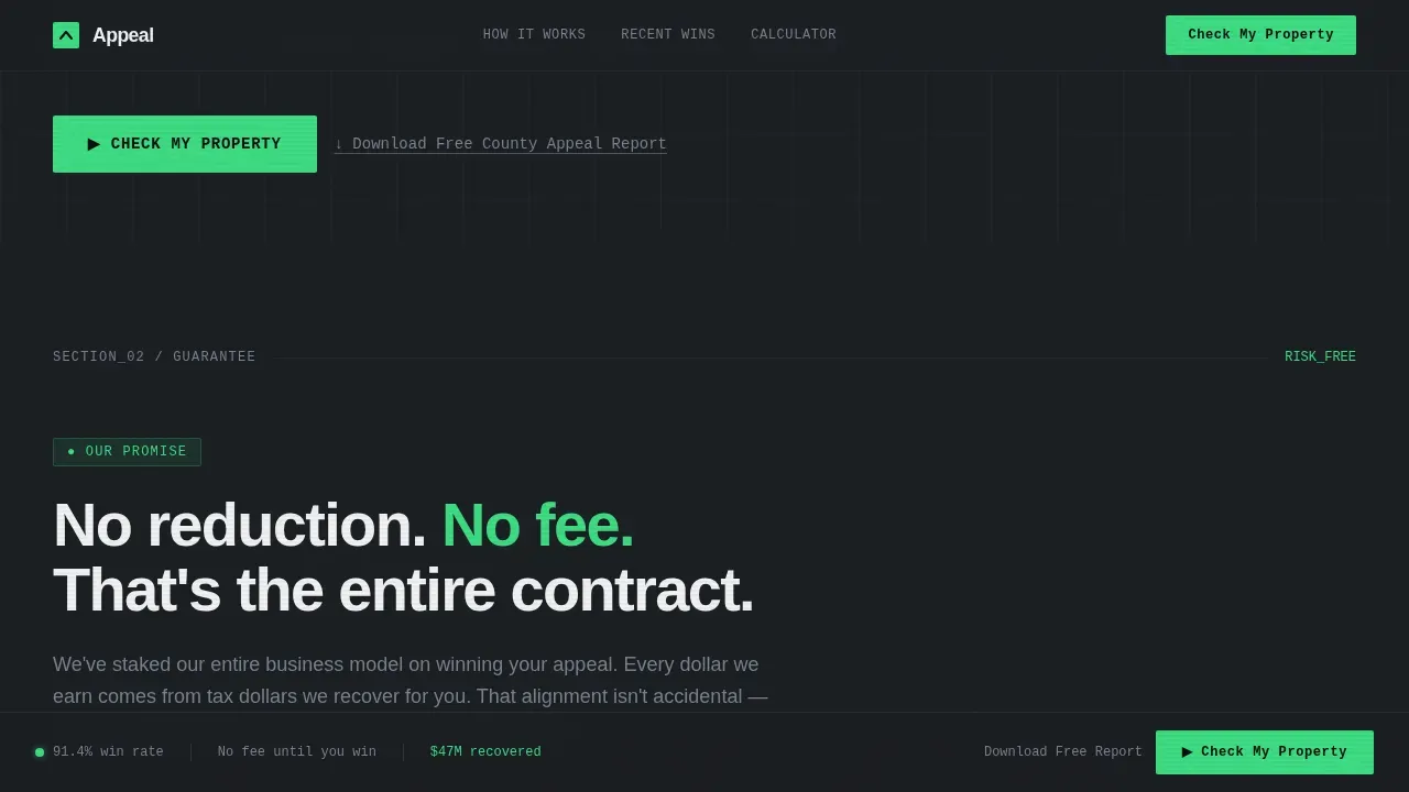 Data Command Property Tax Appeal Landing Page Template