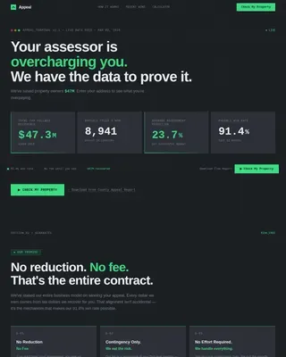 Data Command Property Tax Appeal Landing Page Template