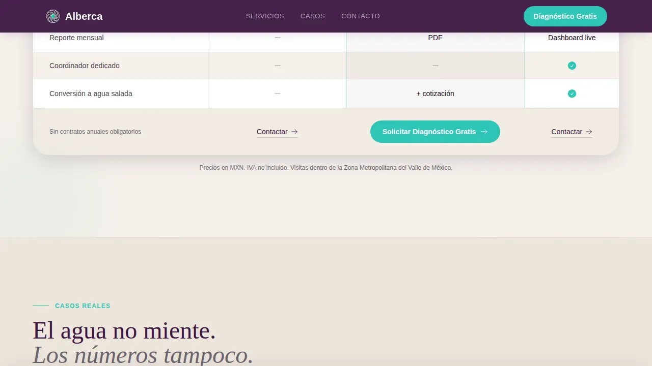 Pool Cleaning Comparison Landing Page Template