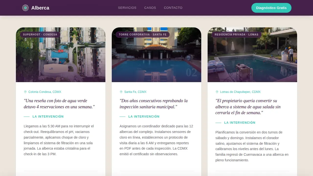 Pool Cleaning Comparison Landing Page Template