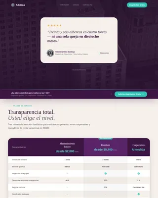 Pool Cleaning Comparison Landing Page Template