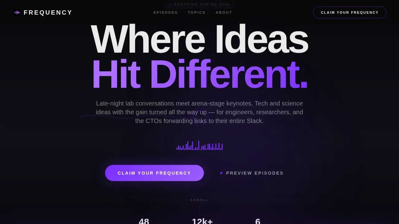 Festival Energy Tech Podcast Landing Page Template