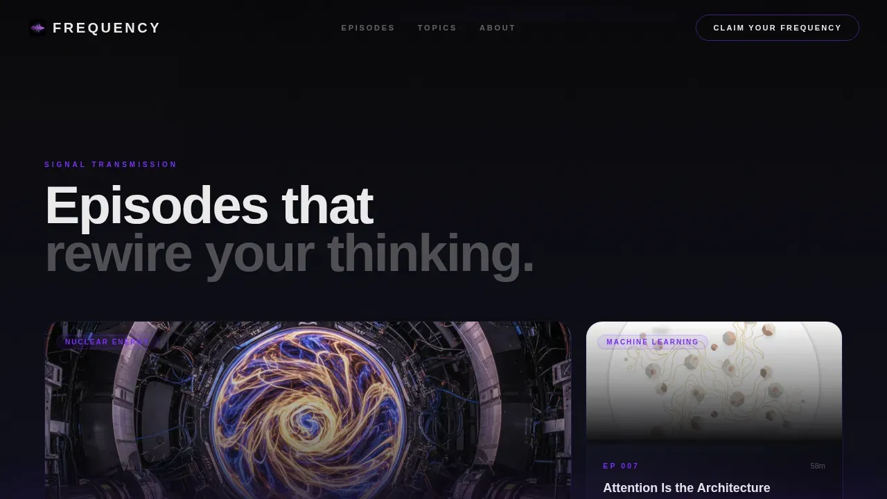Festival Energy Tech Podcast Landing Page Template