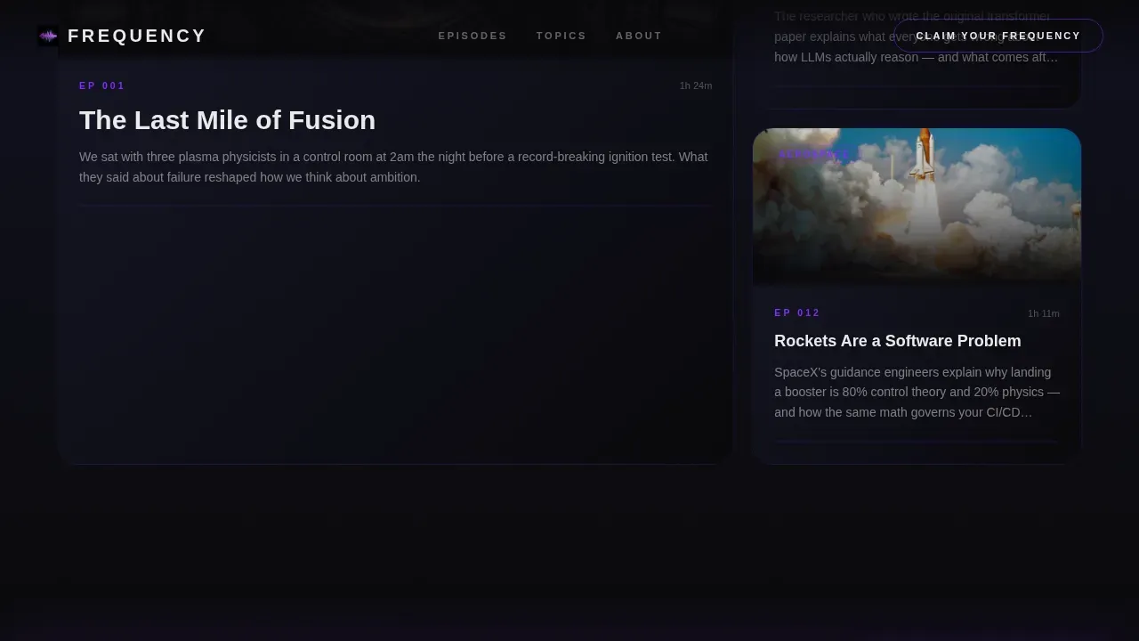 Festival Energy Tech Podcast Landing Page Template