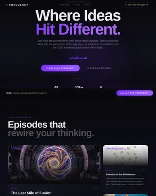Festival Energy Tech Podcast Landing Page Template