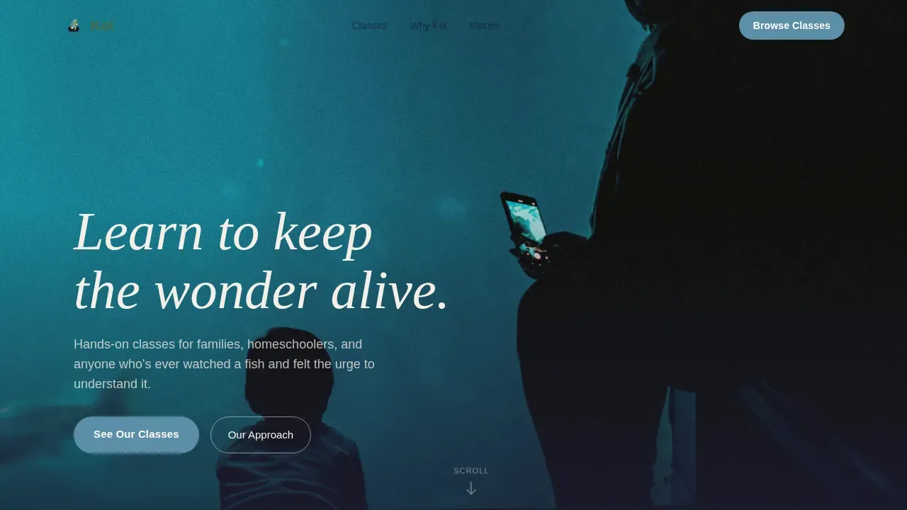 Aquarium Training School Landing Page Template