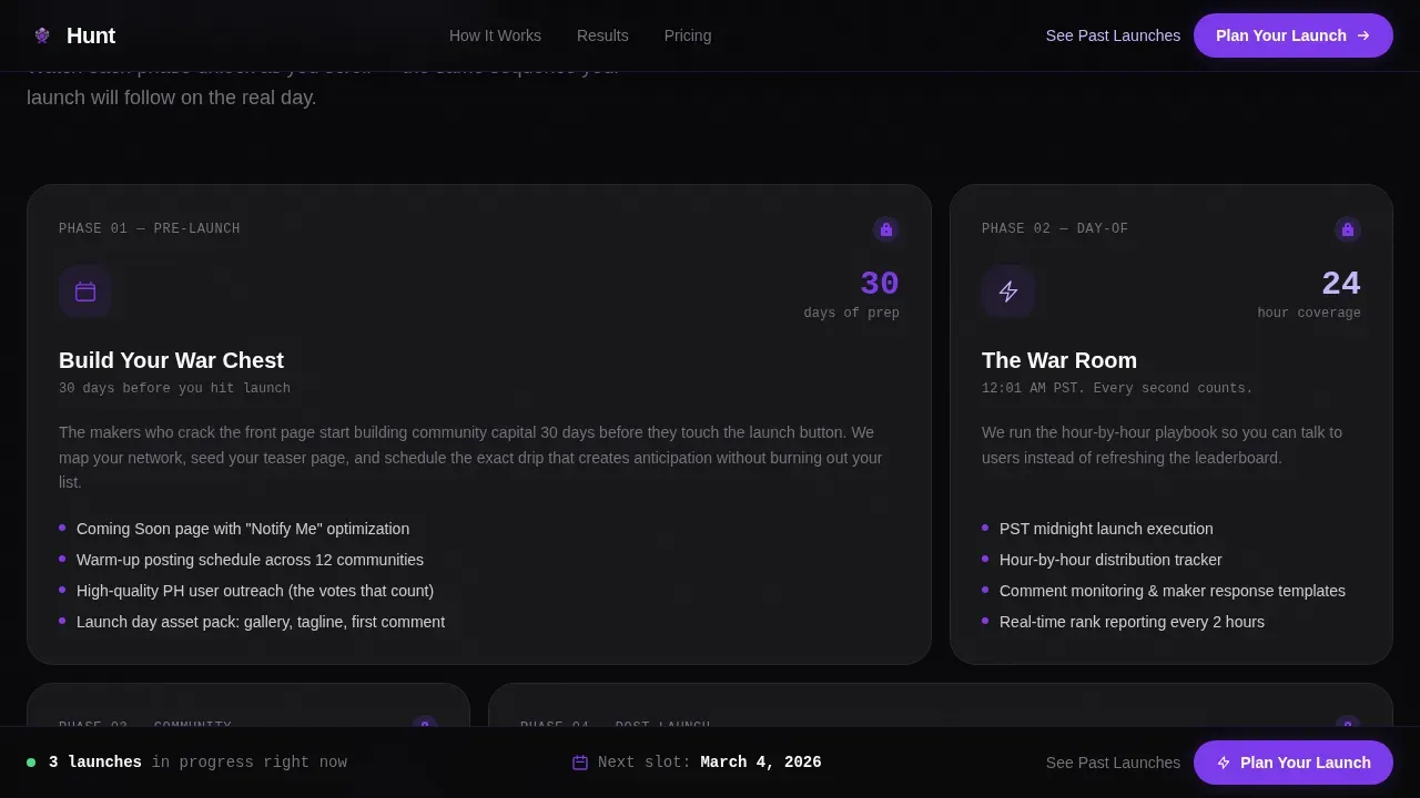 Live Launch Command Center Landing Page Template